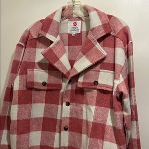 Simply Southern Pink Gingham Shacket